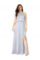 Discount Silky Satin A-Line Long Sleeveless Low Back Formal Dresses