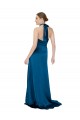 Discount Silky Satin A-Line Long Sleeveless Open Back Formal Dress