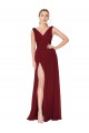 Discount Chiffon A-Line Long Sleeveless V-Back Black Tie Formal Gowns