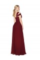 Discount Chiffon A-Line Long Sleeveless Side Slit Formal Dress
