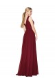 Discount Chiffon A-Line Sleeveless Burgundy Formal Dress