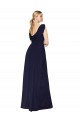 Discount Chiffon A-Line Sleeveless Dark Navy Formal Dress