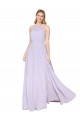Discount Luxe Chiffon A-Line Long Sleeveless Formal Gowns