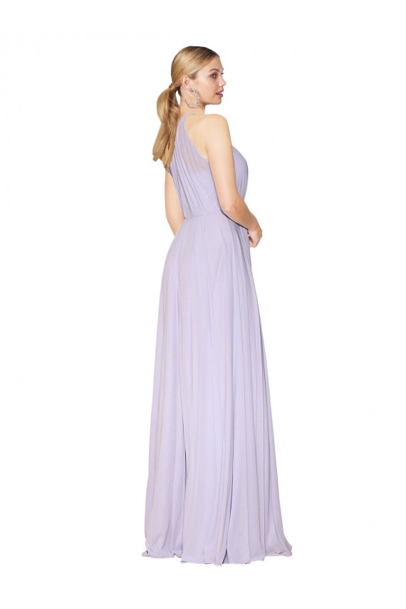 Discount Luxe Chiffon A-Line Long Sleeveless Formal Gowns