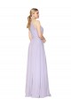 Discount Luxe Chiffon A-Line Long Sleeveless Formal Gowns