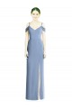 Discount Chiffon A-Line Long Cold Shoulder Open Back Formal Dress