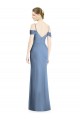 Discount Chiffon A-Line Long Cold Shoulder Open Back Formal Dress