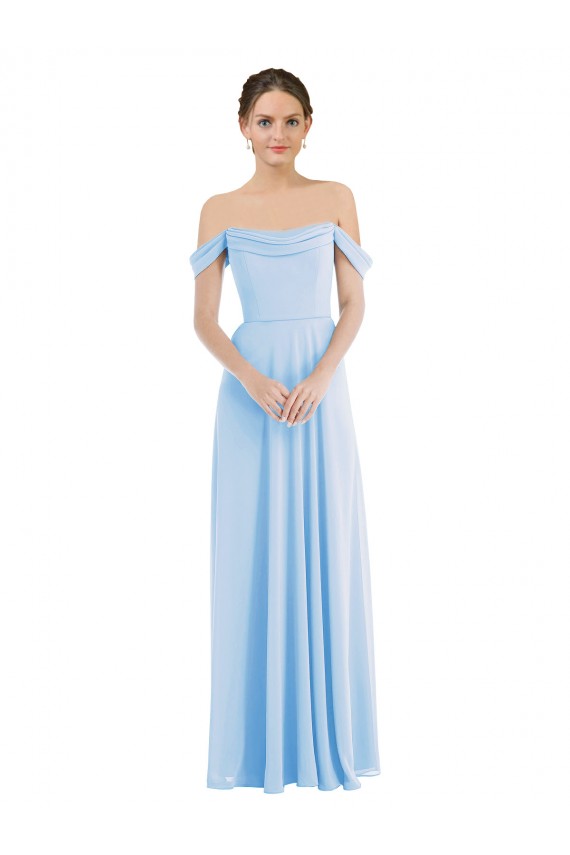 Discount Chiffon A-Line Long Sleeveless Formal Dress