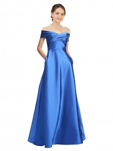 Discount Satin A-Line Long Sleeveless Black Tie Formal Dress