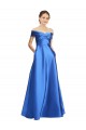 Discount Satin A-Line Long Sleeveless Black Tie Formal Dress