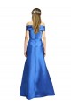 Discount Satin A-Line Long Sleeveless Black Tie Formal Dress