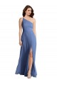 Discount Chiffon A-Line Long Sleeveless Flirty Slit Formal Dress