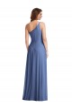 Discount Chiffon A-Line Long Sleeveless Flirty Slit Formal Dress