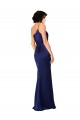 Discount Silky Satin A-Line Long Sleeveless Skirt Slit Formal Dress