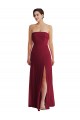 Discount Chiffon A-Line Long Sleeveless Low Back Burgundy Formal Dress