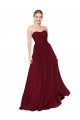 Discount Chiffon A-Line Long Sleeveless Burgundy Formal Dress
