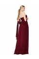Discount Chiffon A-Line Long Sleeveless Burgundy Formal Dress