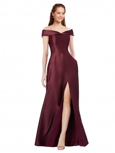 Discount Satin A-Line Long Cap Sleeves Black Tie Formal Dress