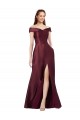 Discount Satin A-Line Long Cap Sleeves Black Tie Formal Dress
