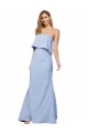 Discount Stretch Crepe A-Line Long Sleeveless Low Back Formal Dress