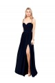 Discount Chiffon A-Line Long Sleeveless High Slit Formal Dress