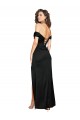 Discount Silky Satin A-Line Long Sleeveless Low Back Black Formal Dress