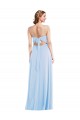 Discount Chiffon A-Line Long Sleeveless Light Sky Blue Formal Dress