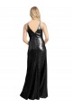 Discount Sequin A-Line Long Sleeveless V-Back Formal Dress