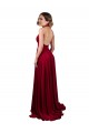 Discount Spandex A-Line Long Sleeveless Open Back Side Slit Formal Dress