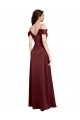 Discount Stretch Satin A-Line Long Sleeveless Formal Gowns