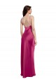 Discount Stretch Satin A-Line Sleeveless Fuchsia Formal Dress