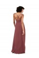 Discount Chiffon Column Long Sleeveless Criss Cross Open Back Black Formal Dress