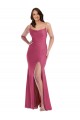 Discount Silky Satin Mermaid Long Sleeveless Tie Back Formal Plus Size Formal Dress