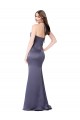 Discount Silky Satin Mermaid Long Sleeveless Low Back Dusk Formal Dress