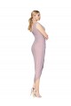 Discount Chiffon Mermaid Cocktail Length Sleeveless Primrose V-Back High Low Formal Dress