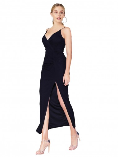 Discount Chiffon Mermaid Knee Length Sleeveless V-Back Formal Dress