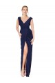 Discount Chiffon Mermaid Long Sleeveless V-Back Front Slit Formal Dress
