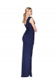Discount Chiffon Mermaid Long Sleeveless V-Back Front Slit Formal Dress