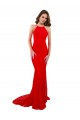 Discount Lace Mermaid Long Sleeveless Open Back Formal Dress