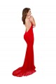 Discount Lace Mermaid Long Sleeveless Open Back Formal Dress