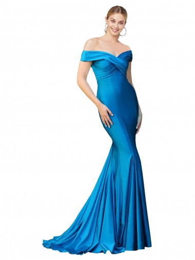 Discount Satin Mermaid Long Sleeveless Formal Dress