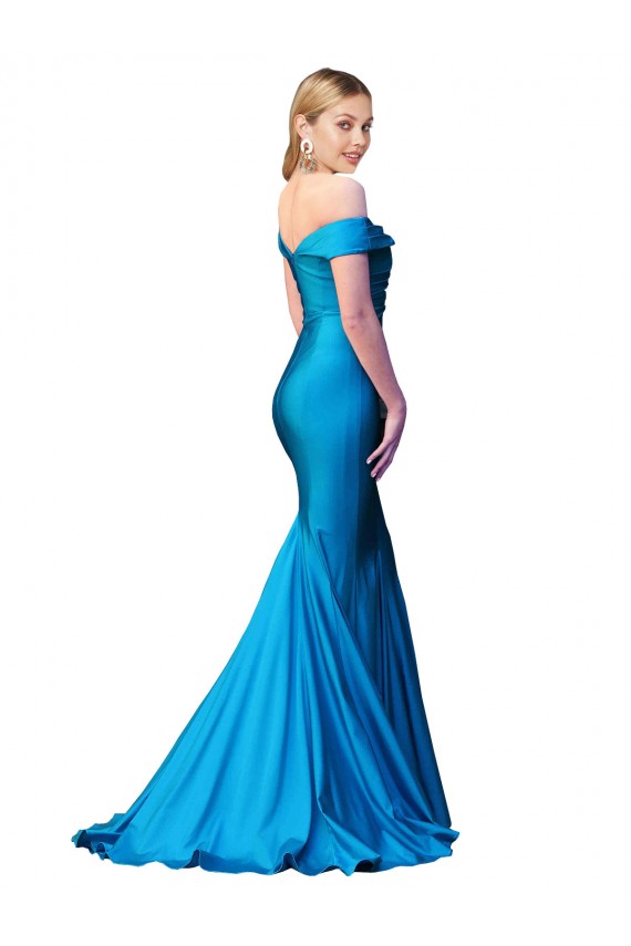 Discount Satin Mermaid Long Sleeveless Formal Dress