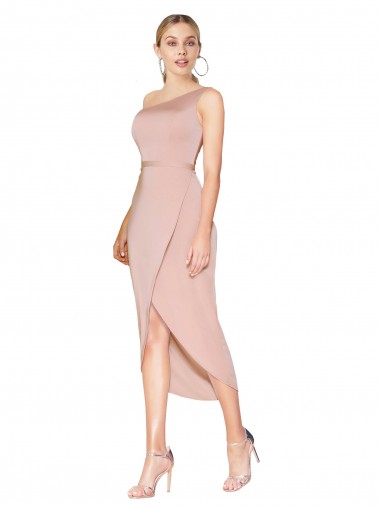 Discount Stretch Crepe Mermaid Knee Length Sleeveless Formal Gowns