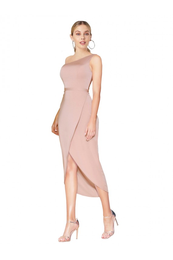 Discount Stretch Crepe Mermaid Knee Length Sleeveless Formal Gowns