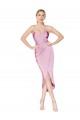 Discount Stretch Crepe Mermaid Knee Length Sleeveless High Low Formal Dress