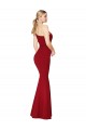 Discount Stretch Crepe Mermaid Mermaid Sleeveless Burgundy Formal Dress