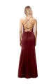 Discount Stretch Crepe Mermaid Long Sleeveless Criss Cross Back Formal Dress