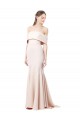 Discount Stretch Crepe Mermaid Long Sleeveless Nude Formal Dress