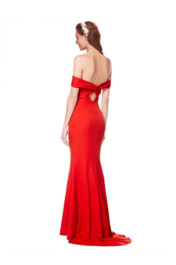 Discount Stretch Crepe Mermaid Long Sleeveless Formal Dress