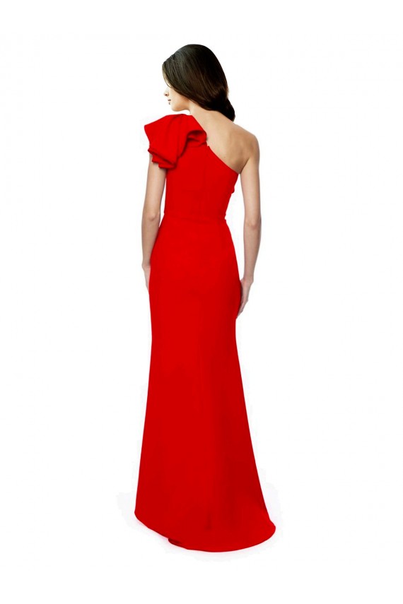 Discount Stretch Crepe Mermaid Long Sleeveless Party Dress